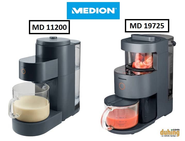 So sánh máy làm sữa hạt Medion MD 11200 và Medion MD 19725